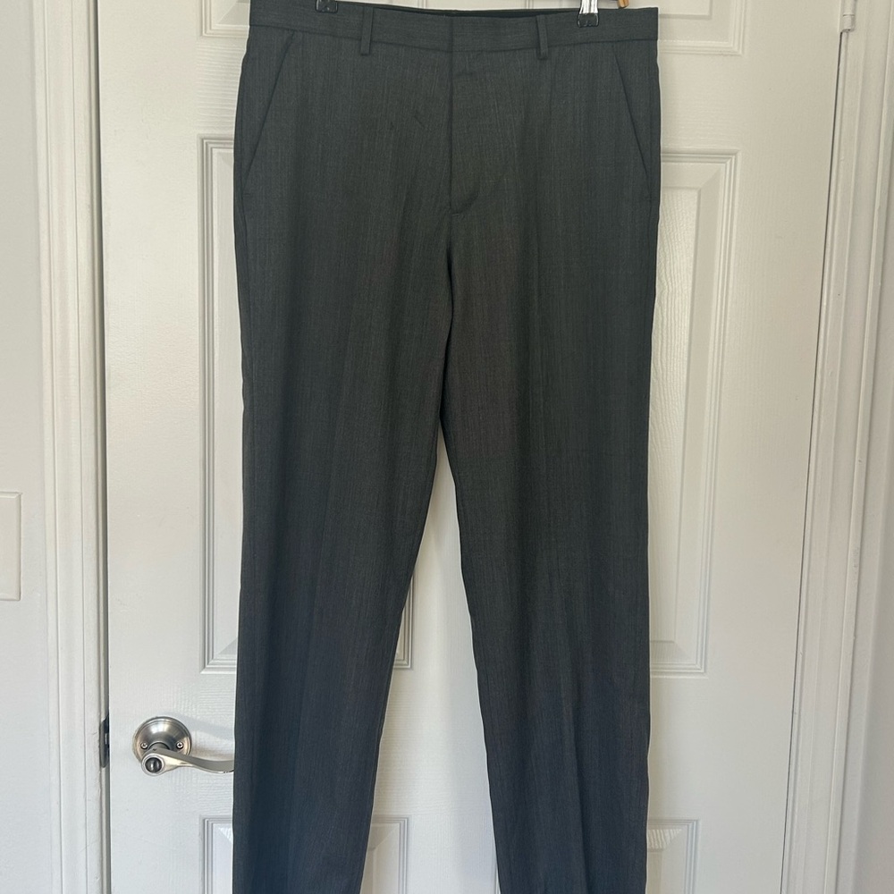 Calvin Klein Men's Charcoal Dress Pants